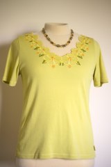 Embroidered neckline