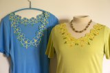 Embroidered neckline